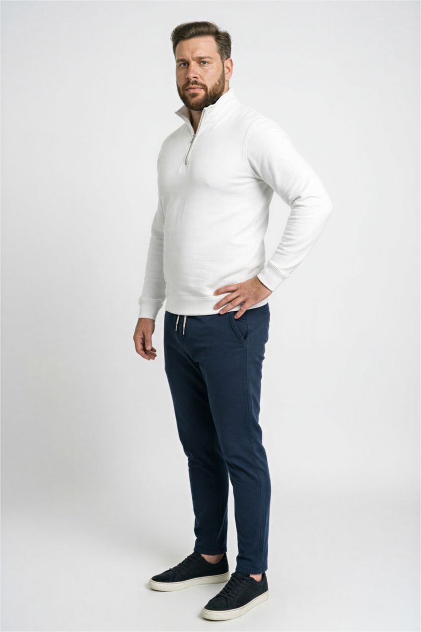 MAN NAVY Regular Fit Trousers
