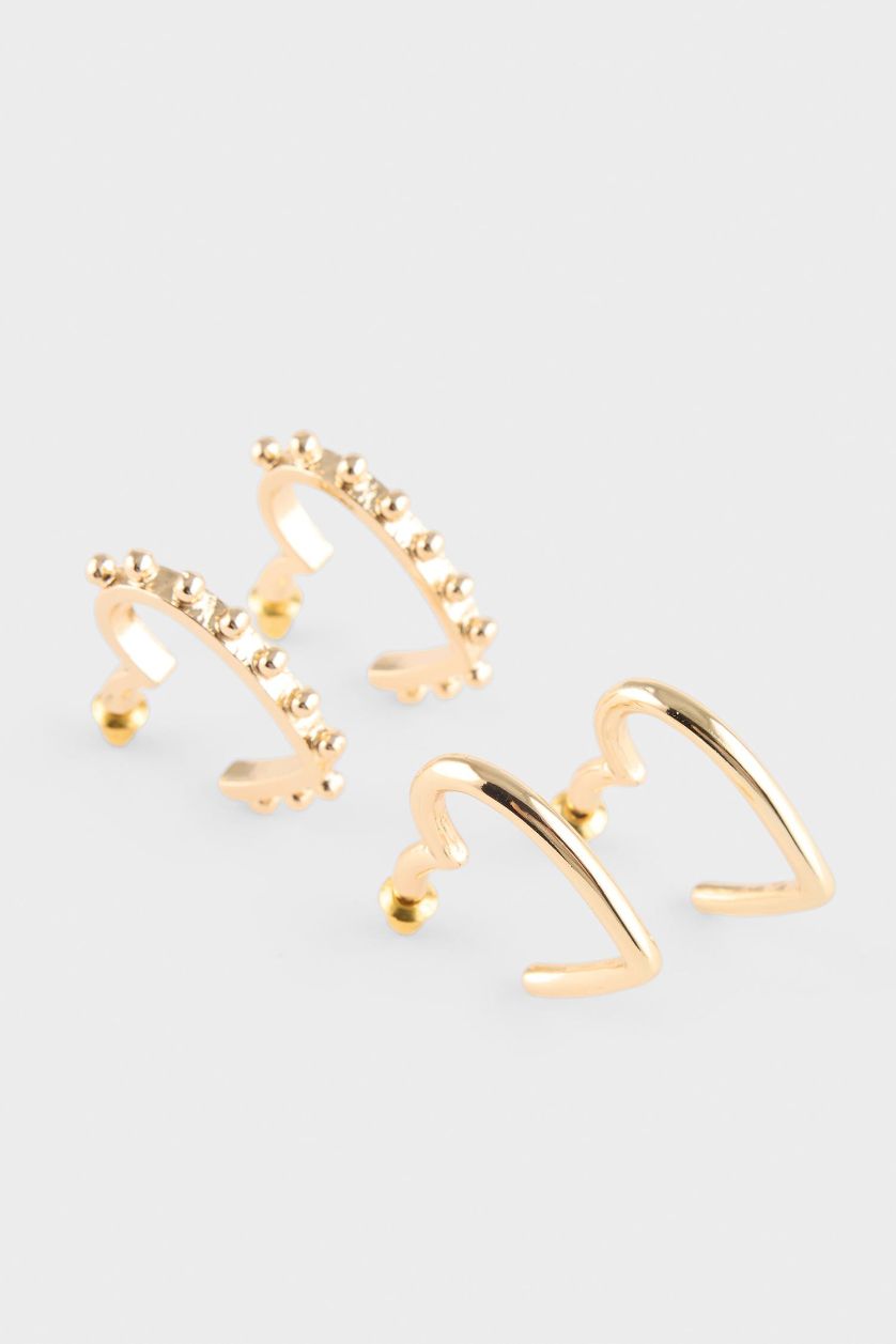 Kadın Altın Kadın 2'li Küpe