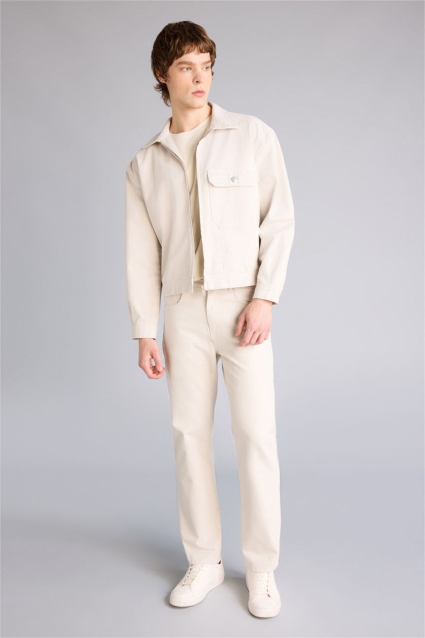 Erkek Açık Gri Straıght Fıt Pantolon