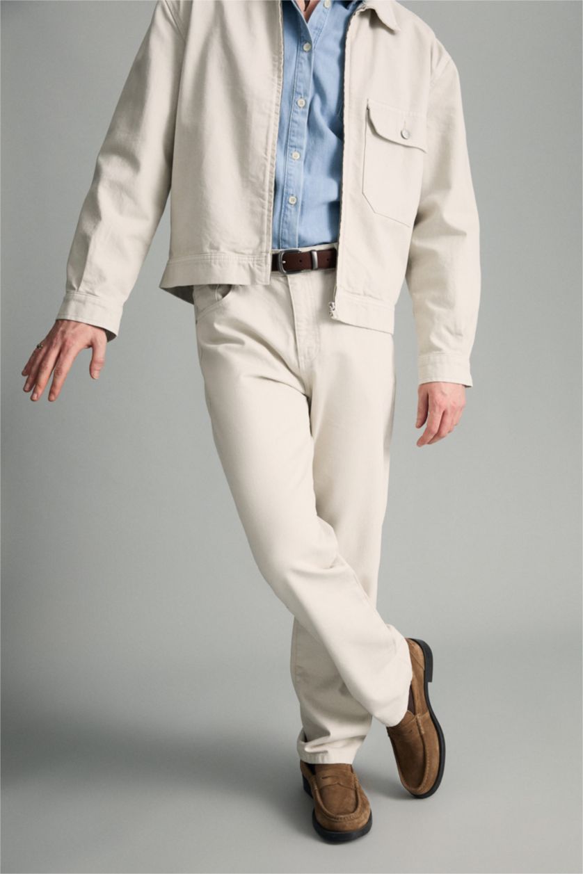 Erkek Açık Gri Straıght Fıt Pantolon