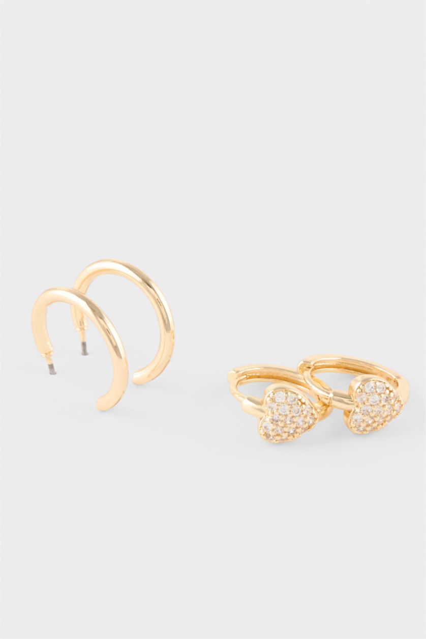 Kadın Altın Kadın 2'li Küpe