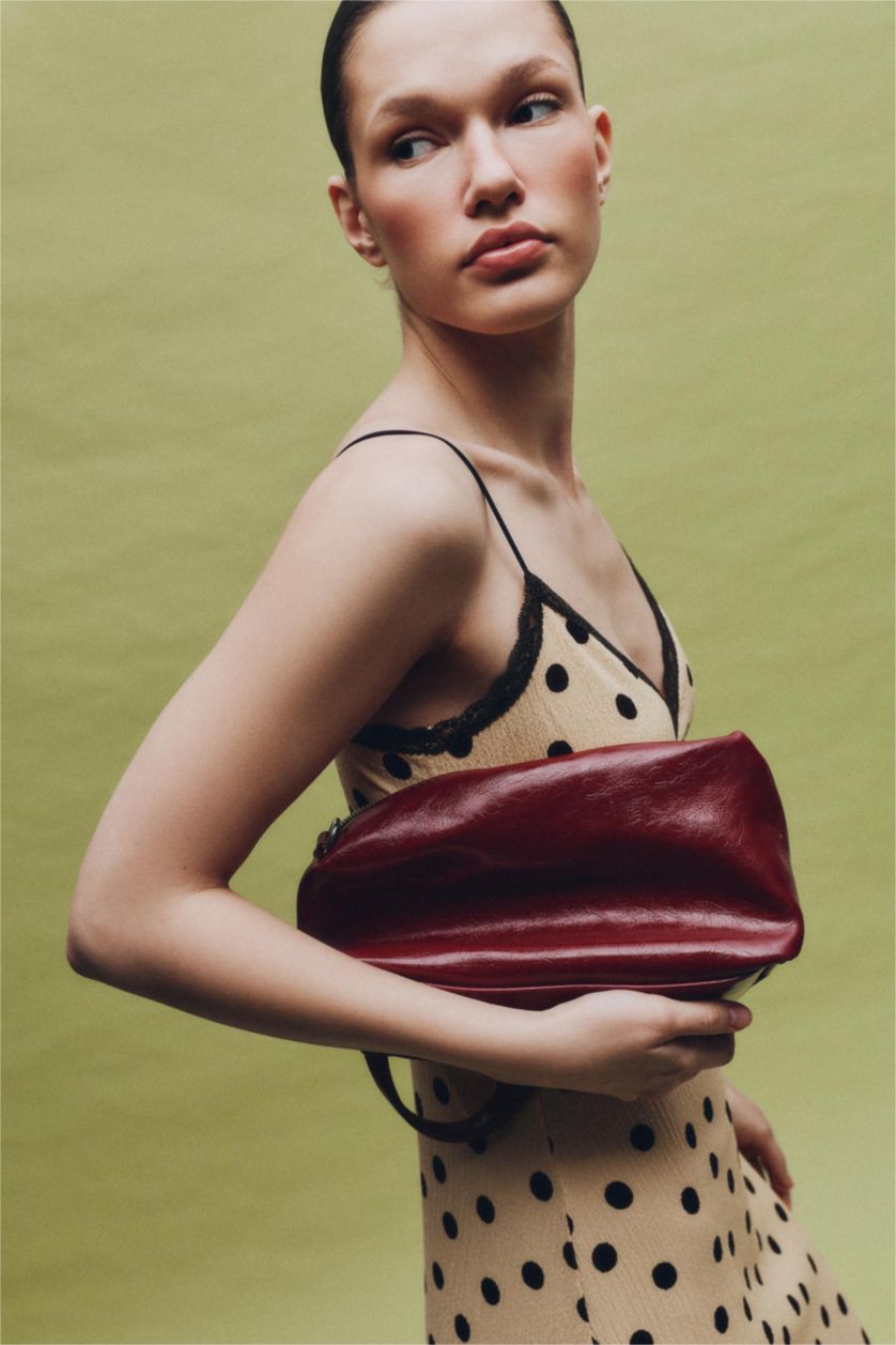 Kadın Bordo Omuz Çantası