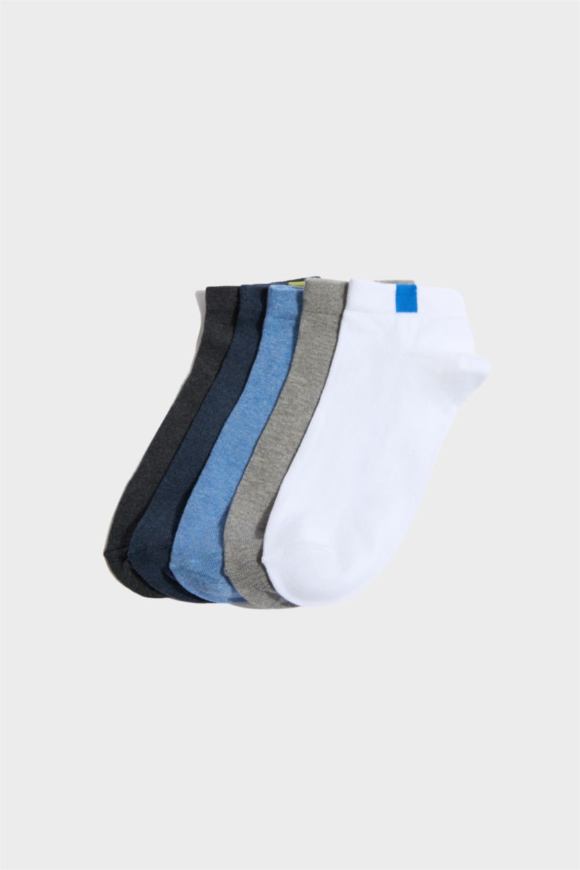 Erkek Karma Erkek 5'li Pamuklu Patik Çorap