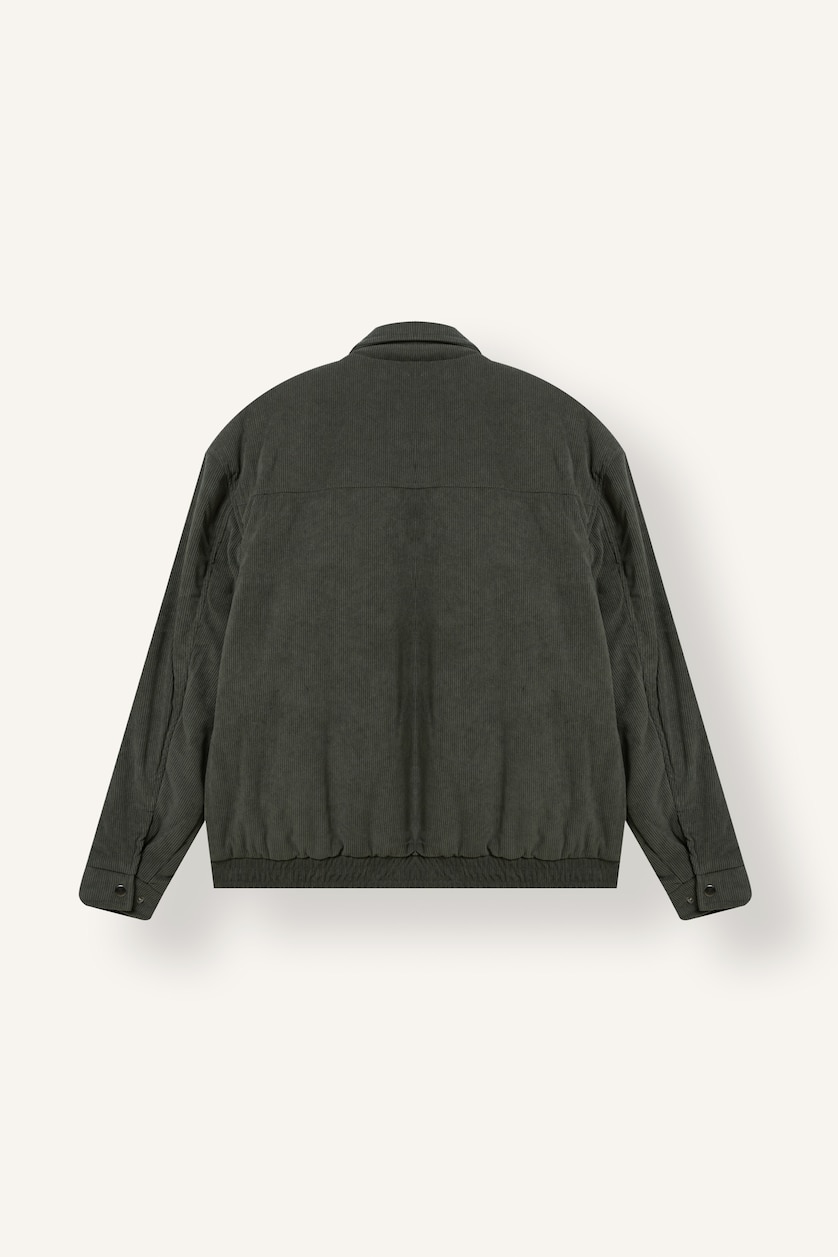 Men Dark Green Oversize Lined Mid Length Jacket
