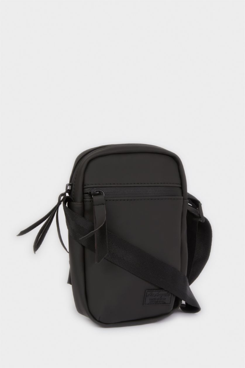 Erkek Çocuk - Genç Erkek Siyah Erkek Çocuk Suni Deri Çapraz Çanta