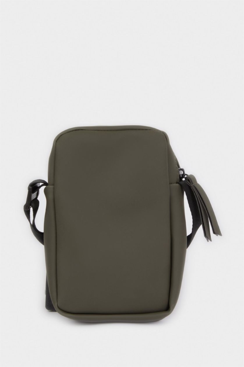 Boys & Teens Khaki جنطة ولادي كروس بودي جلد صناعي