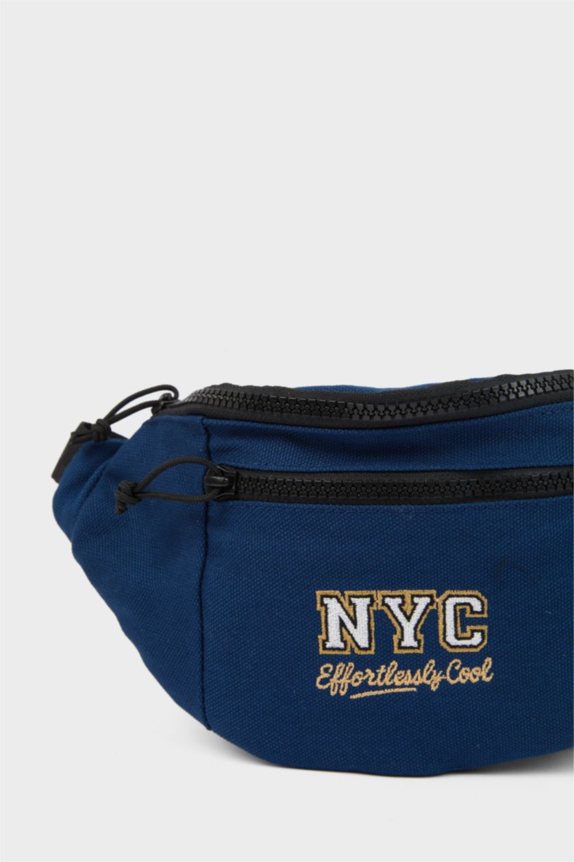 Erkek Çocuk - Genç Erkek Lacivert Kanvas Bel Çantası Erkek Çocuk