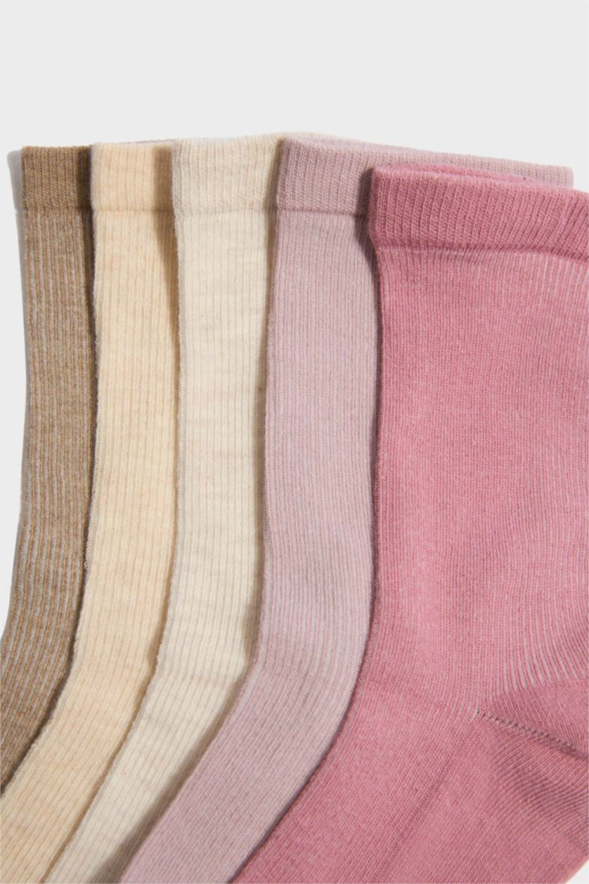 Kadın Karma 5'li Pamuklu Uzun Çorap