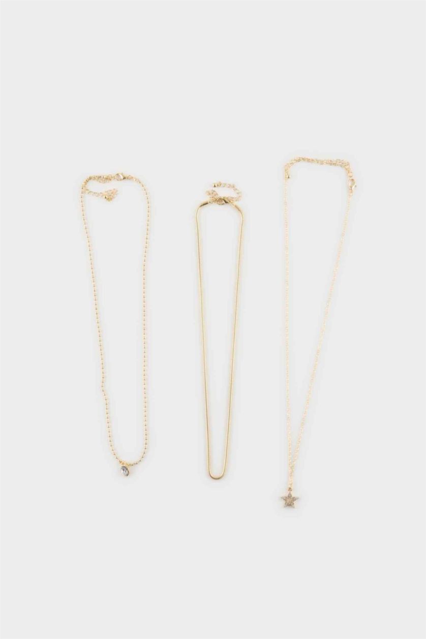 Kadın Altın Kadın 3'lü Kolye