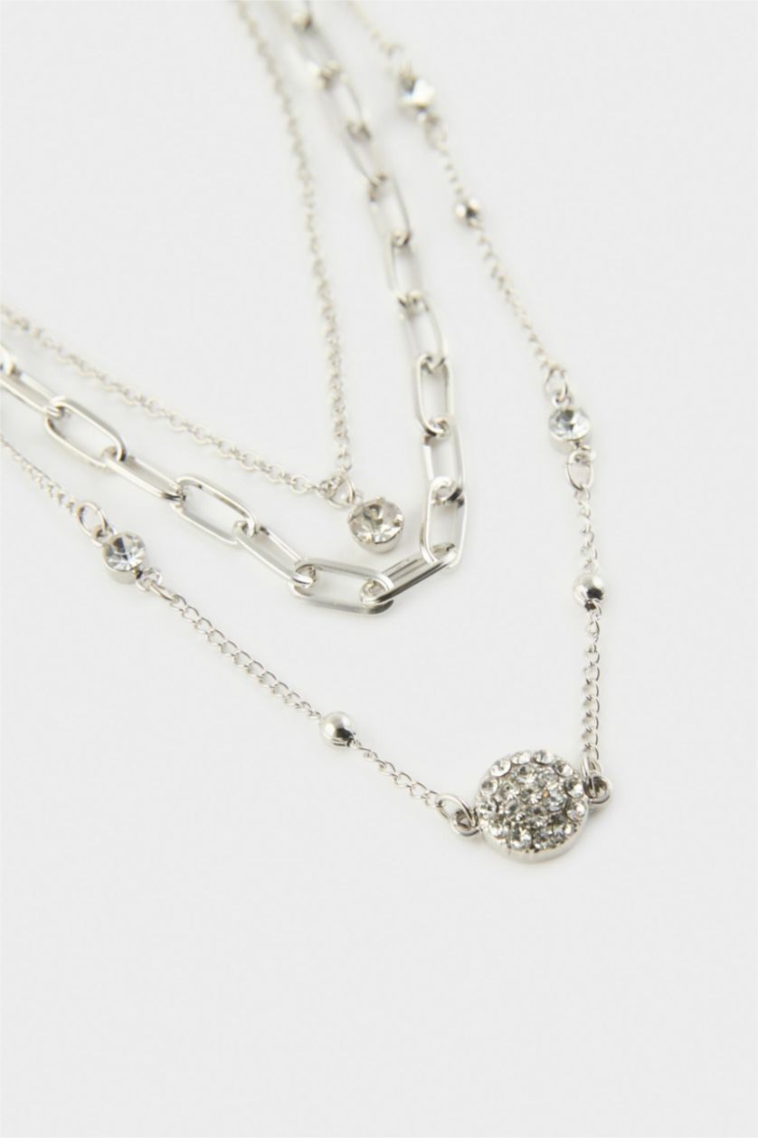 Kadın Gümüş Kadın 3'lü Kolye