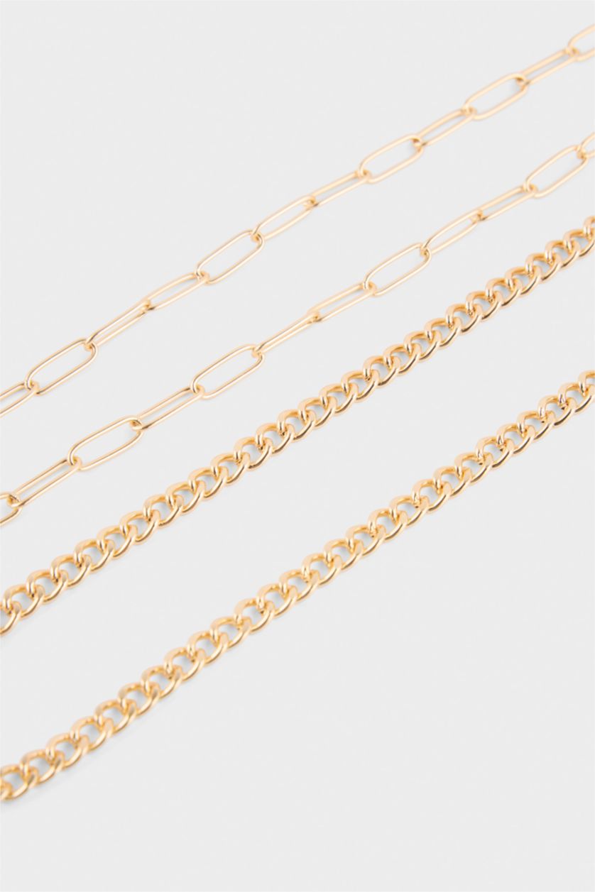 Kadın Altın Kadın 3'lü Kolye