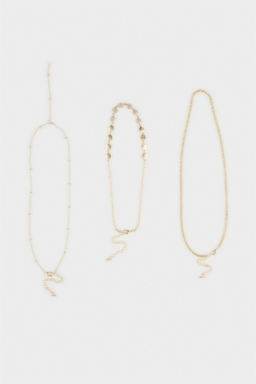 Kadın Altın Kadın 3'lü Kolye