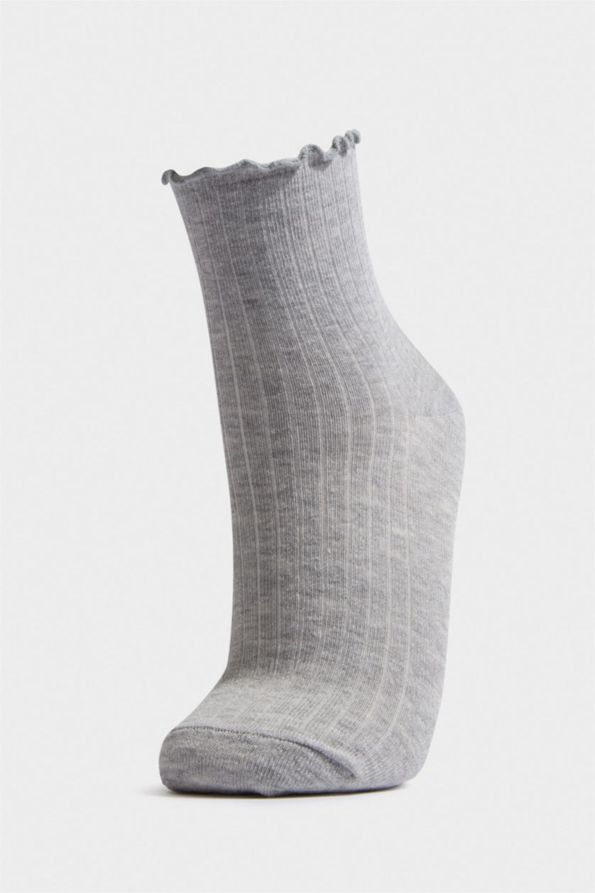 حريمي رمادي شرابات قصيرة حريمي قطن - 5 قطع