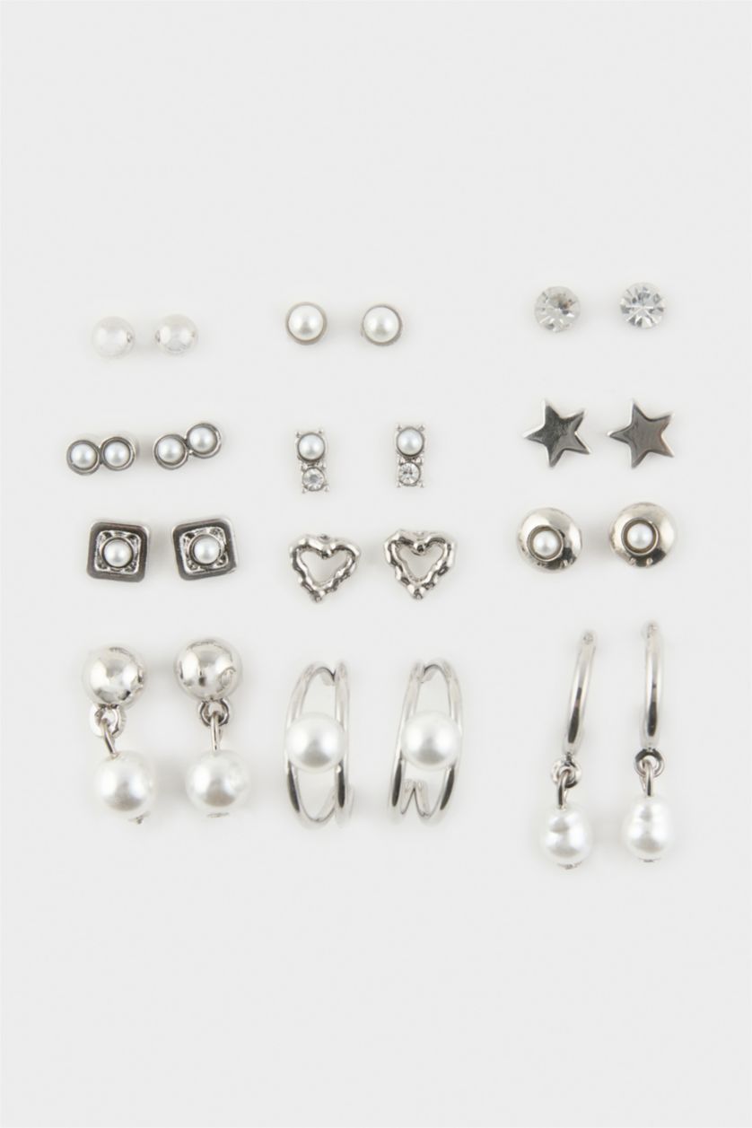 Kadın Gümüş Kadın 12'li Küpe