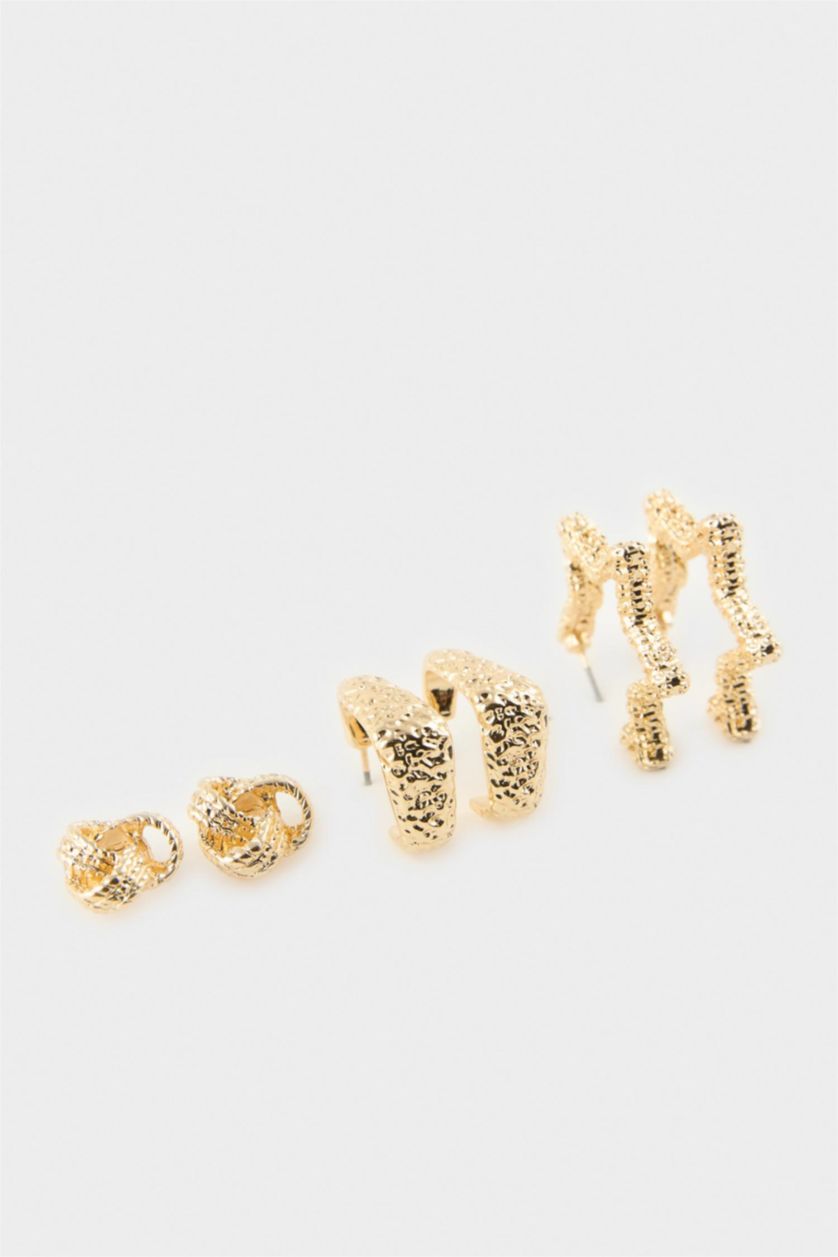 WOMAN GOLD Woman 3 Piece Earrings