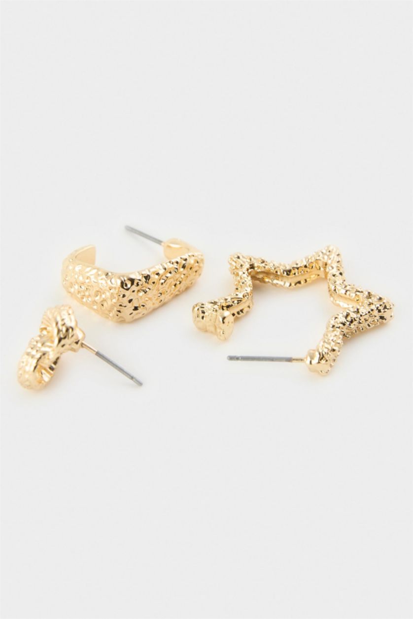 WOMAN GOLD Woman 3 Piece Earrings