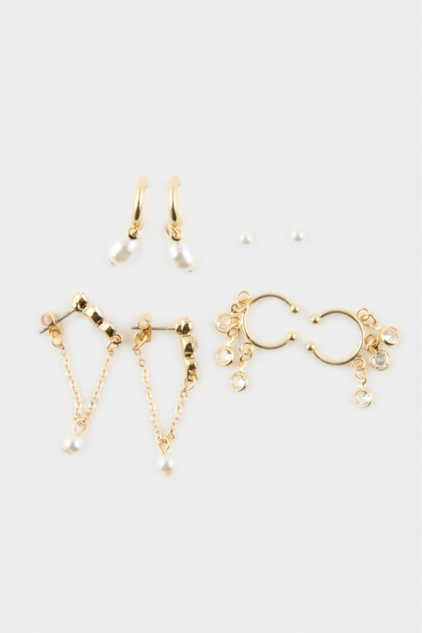 Kadın Altın 4'Lü Küpe