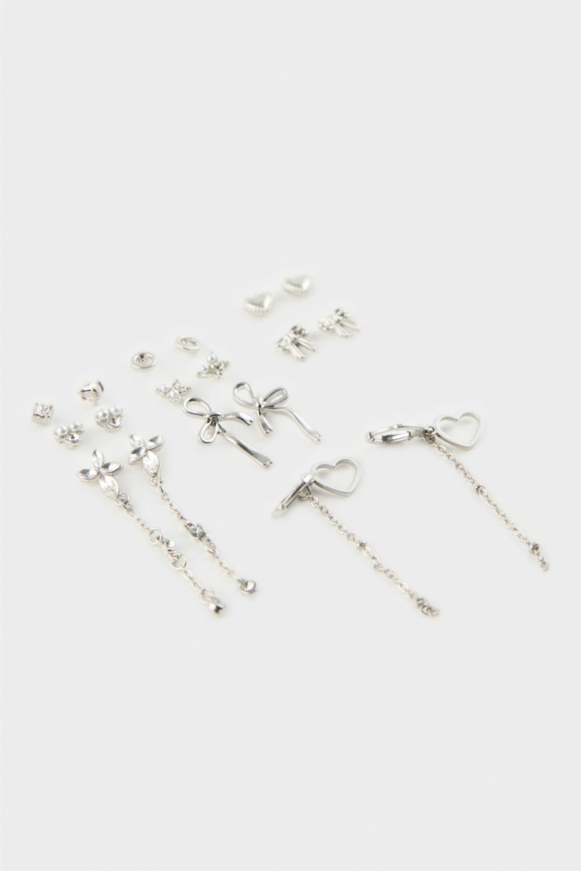 Kadın Gümüş 9'Lu Küpe