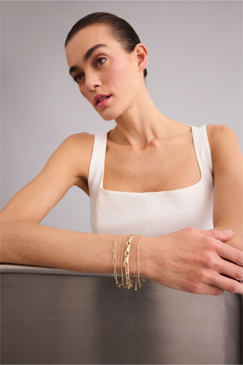 WOMAN GOLD Woman 4 Piece Bracelet Set