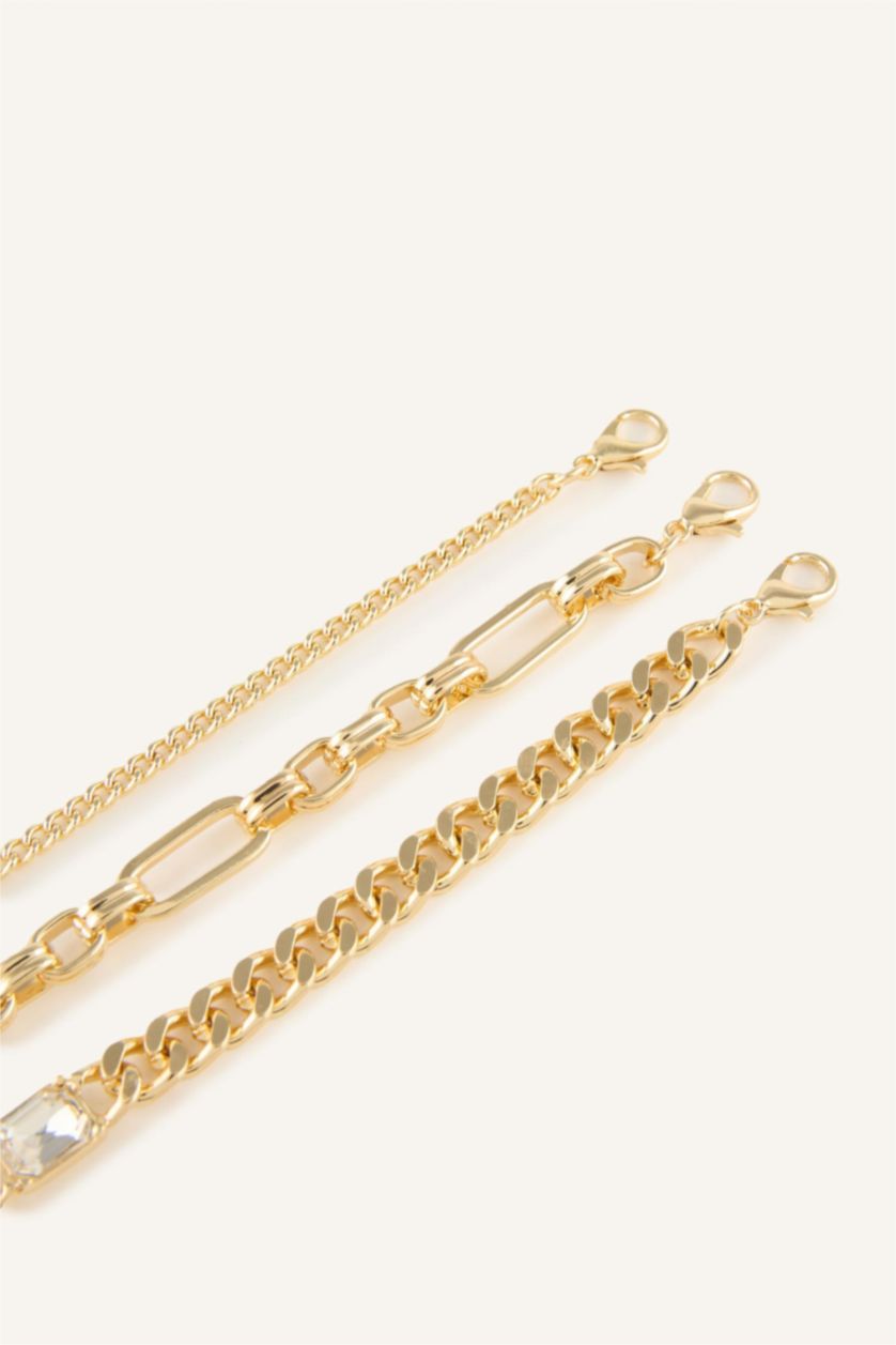 WOMAN GOLD Woman 3 Piece Bracelet Set