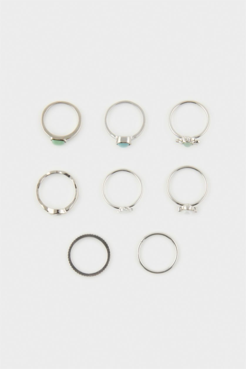 Kadın Gümüş Kadın 8'li Yüzük