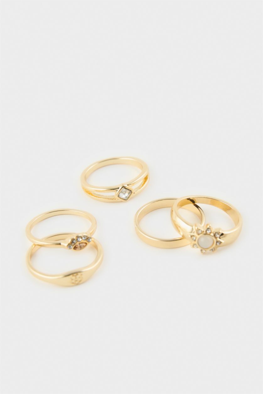 Kadın Altın Kadın 5'li Yüzük