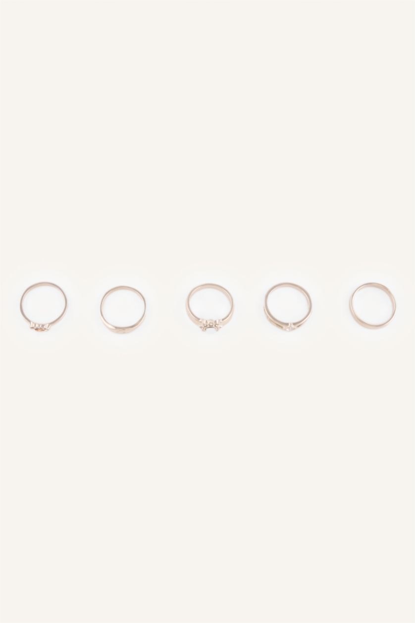 Women Gümüş 5 Piece Ring