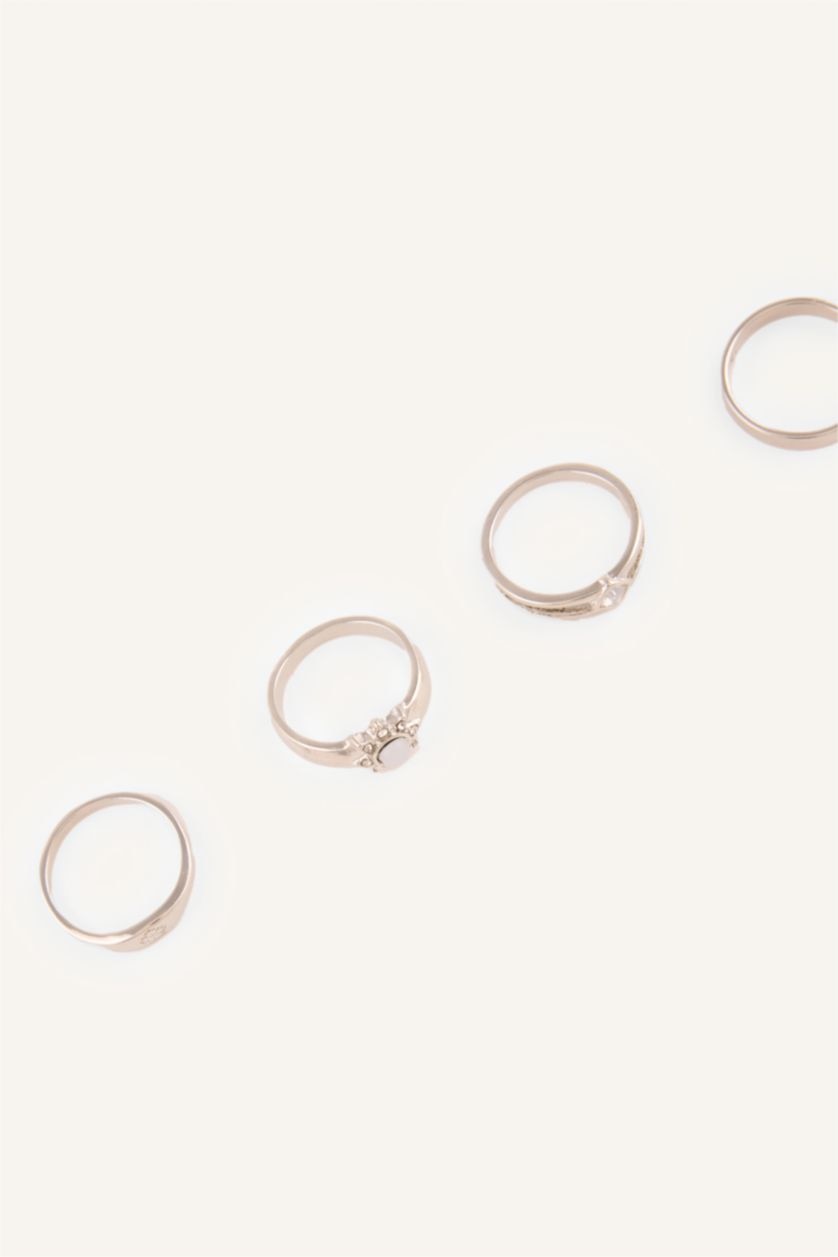 Women Gümüş 5 Piece Ring