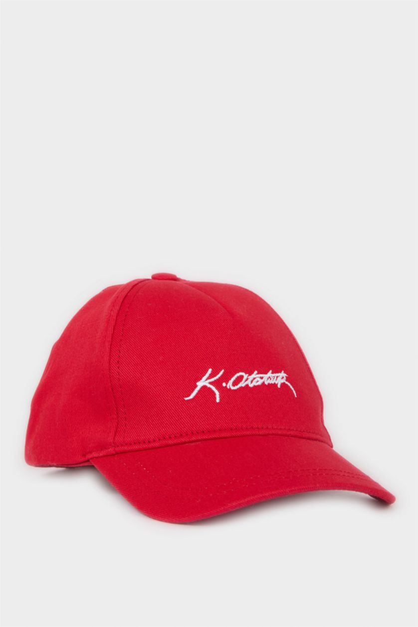 Young Girls - Teen Girls Red Girl Cotton Embroidered Hat