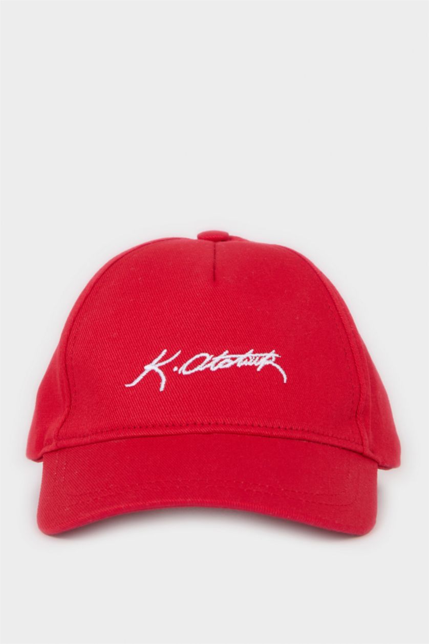 Young Girls - Teen Girls Red Girl Cotton Embroidered Hat
