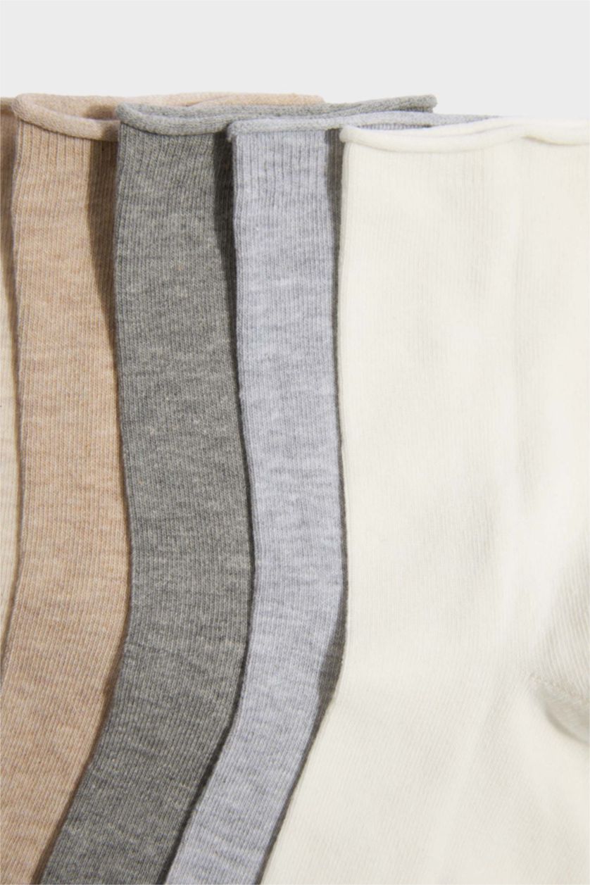 Kadın Karma Kadın 5'li Pamuklu Uzun Çorap