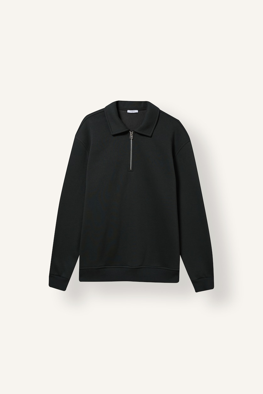 Men Anthracite Regular Fit Thick Sweatshirt Fabric Sweatshirt