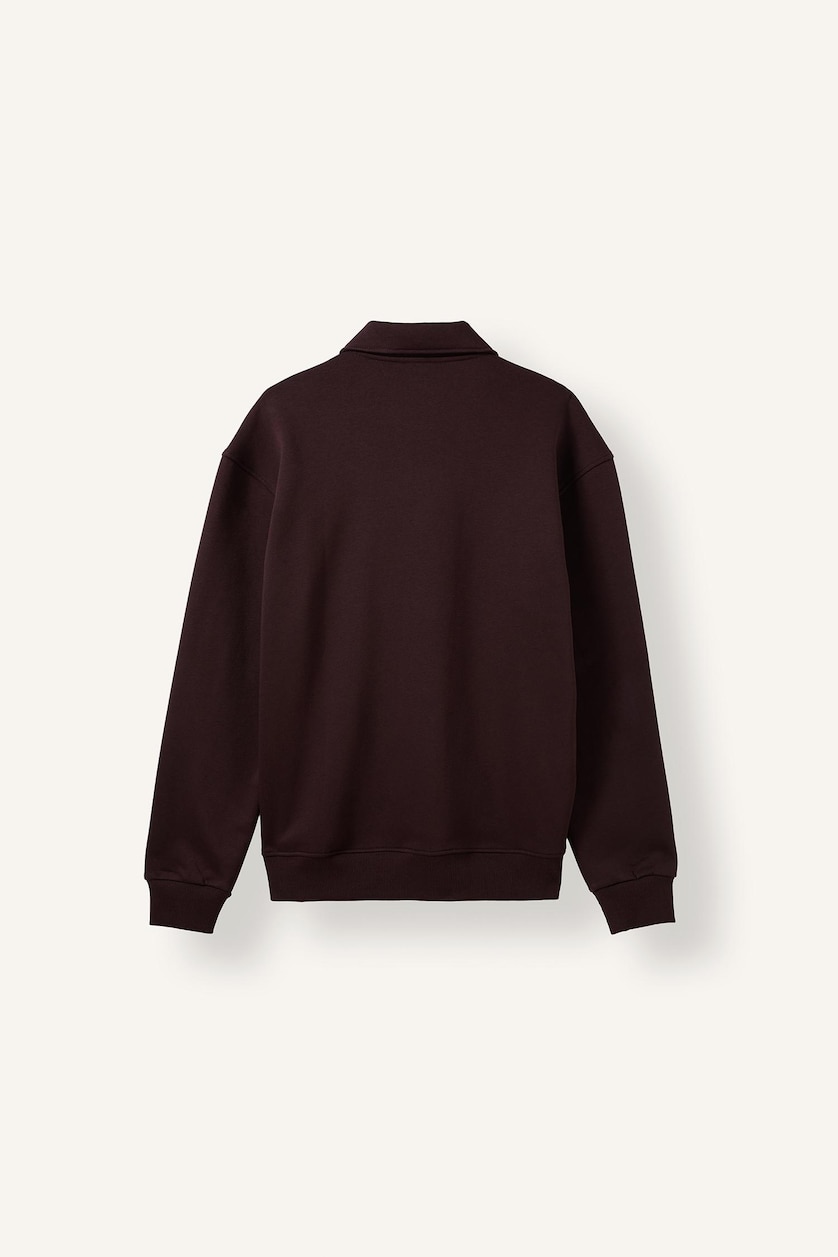 MAN Brown Cotton Regular Fit Heavyweight Sweatshirt