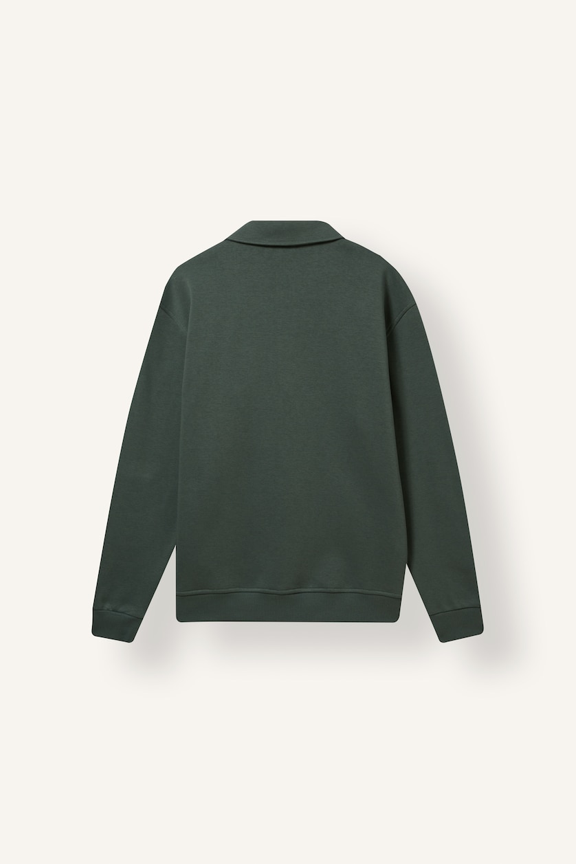 Man Dark Green Regular Fit Thick Sweatshirt Fabric Sweatshirt