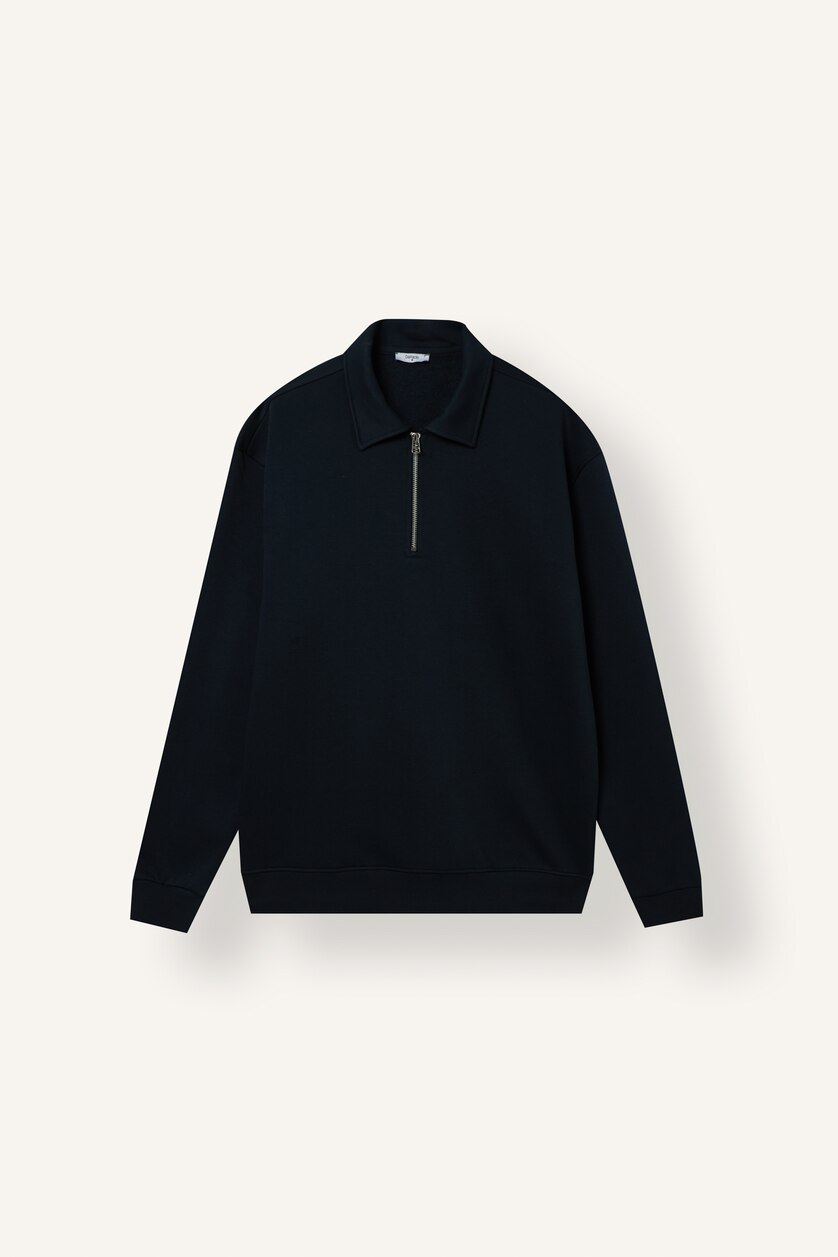 Men NAVY Cotton Regular Fit Heavyweight Sweatshirt