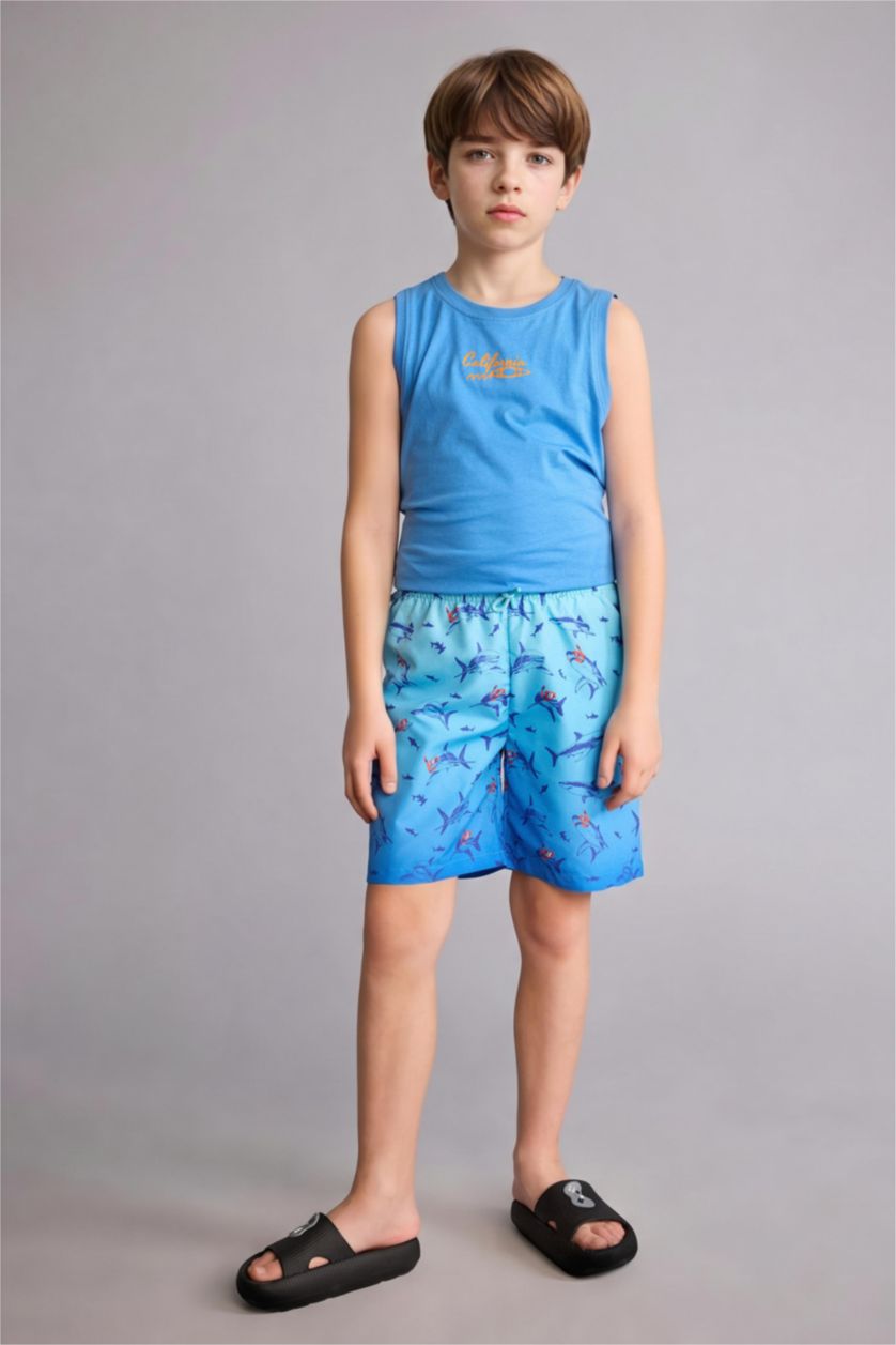 أولاد نعناع شورت بحر ولادي مطبوع