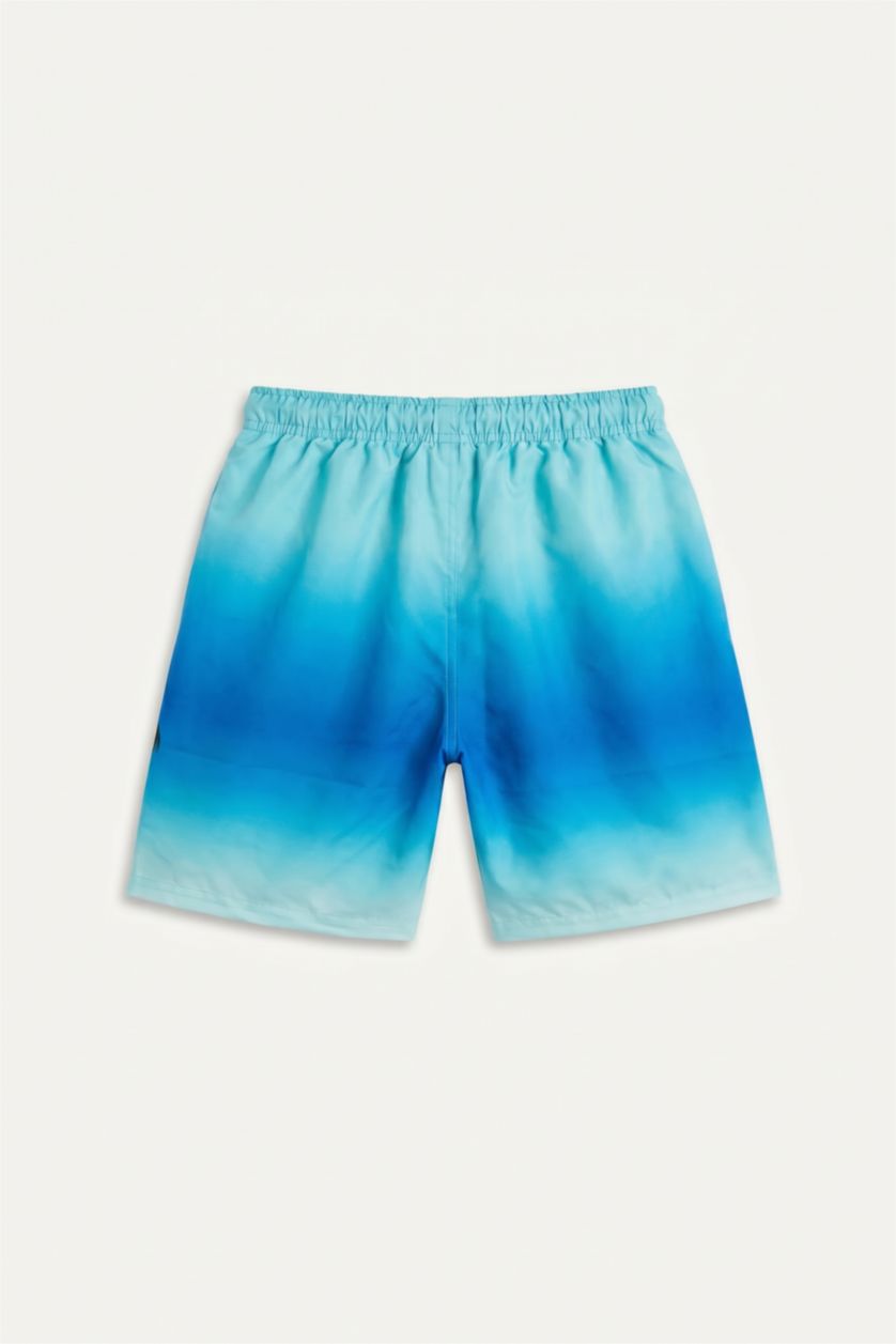 Young Boys - Teen Boys Turquoise Boy Regular Fit Printed Swim Shorts