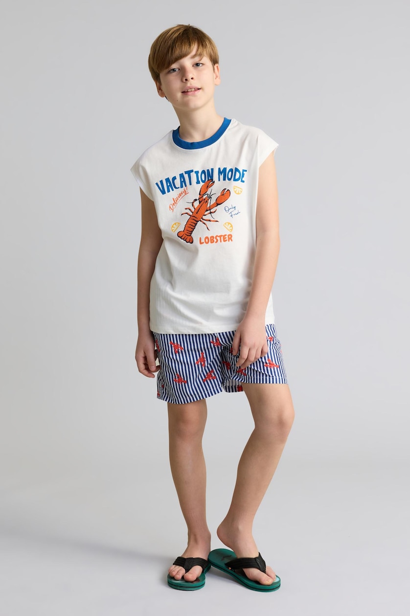 Boys & Teens NAVY Boy Regular Fit Printed Swim Shorts