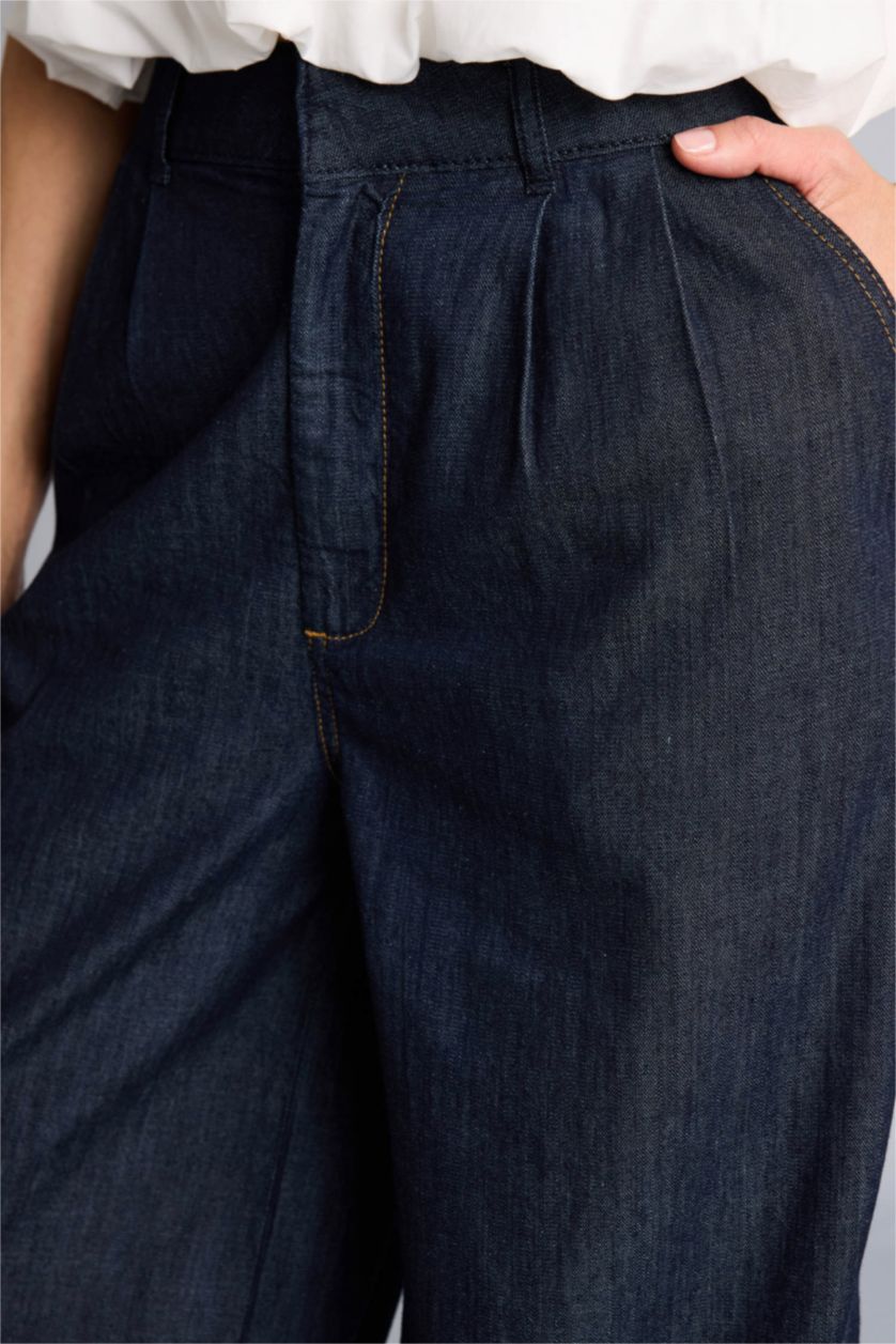 نساء أسود أزرق بنطرون جينز بالون فيت وخصر عالي