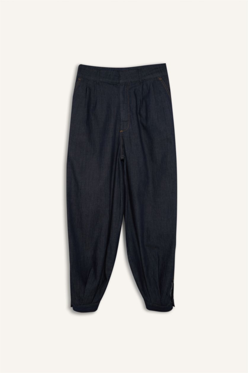 نساء أسود أزرق بنطرون جينز بالون فيت وخصر عالي