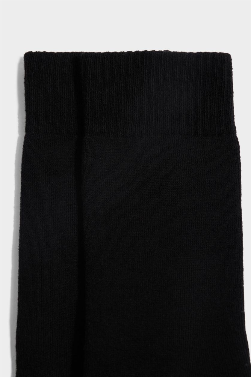 Erkek Siyah Erkek Pamuklu Havlu Çorap