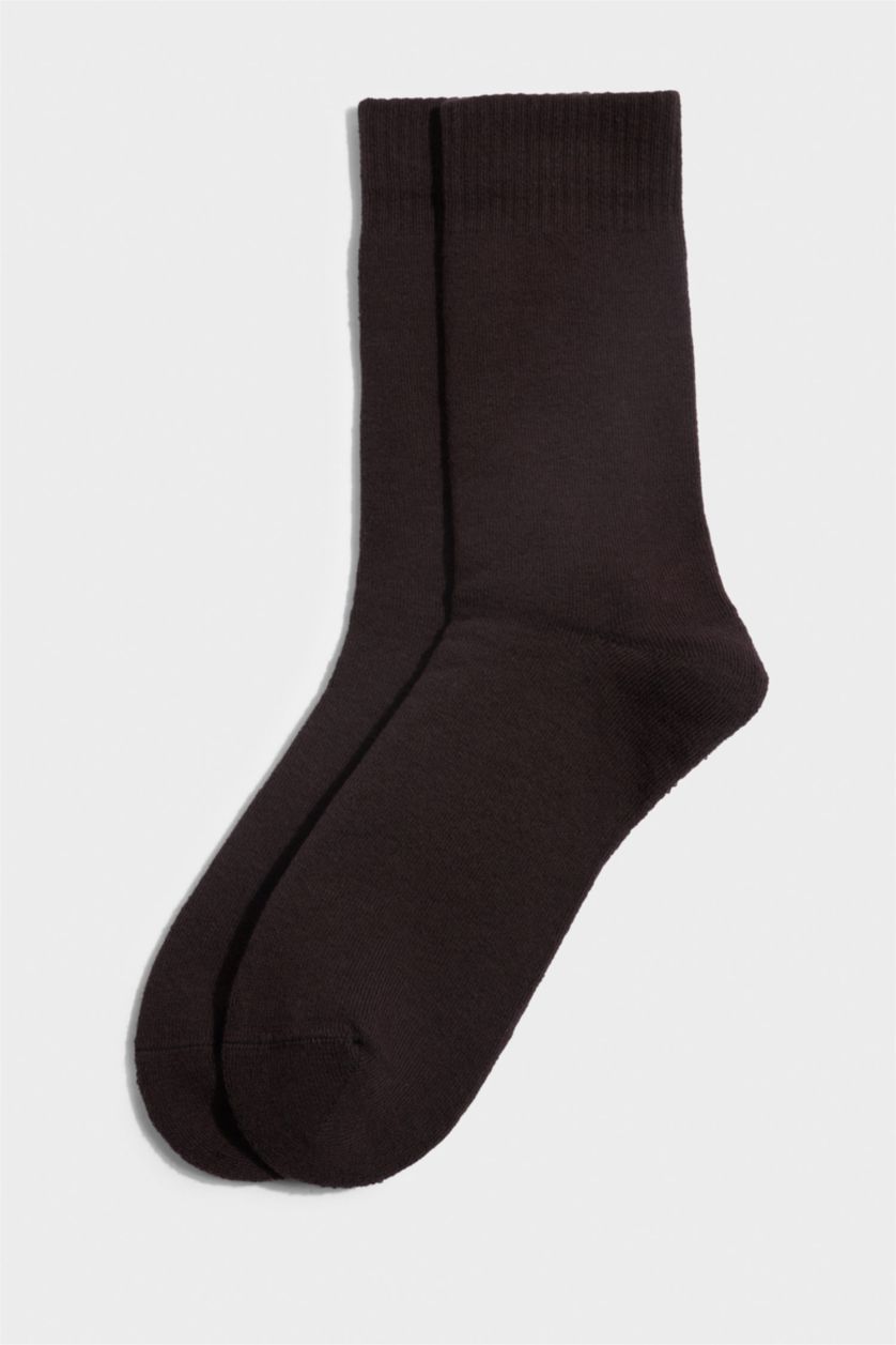 Erkek Kahve Erkek Pamuklu Havlu Çorap