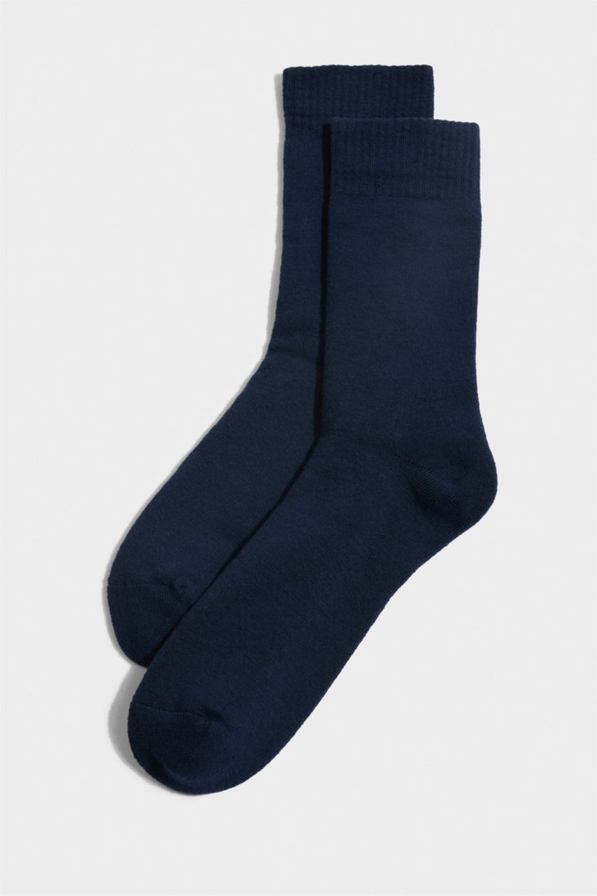 Erkek Lacivert Erkek Pamuklu Havlu Çorap