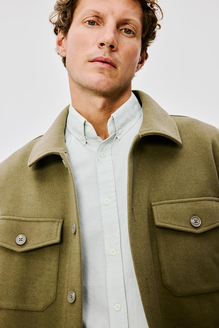 Men Light Khaki Puffer Jacket