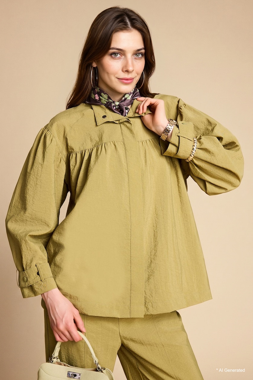 FEMME Marron Veste parachute Coupe régulière