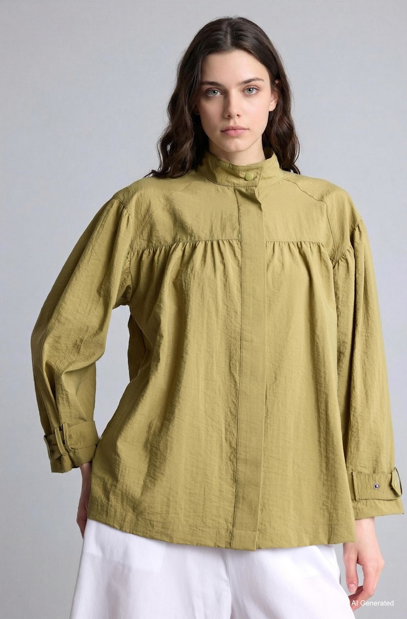 FEMME Marron Veste parachute Coupe régulière