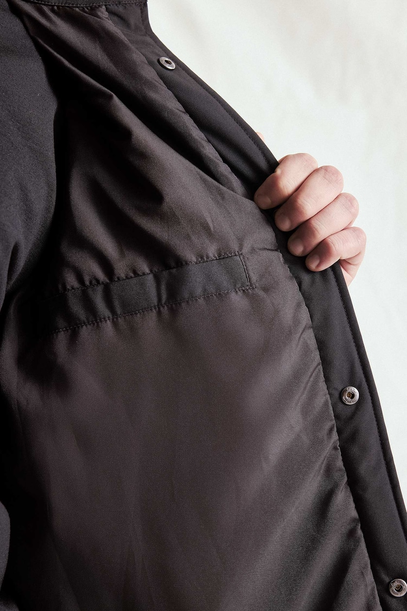 Erkek Siyah Su Geçirmez Slim Fit  Mont