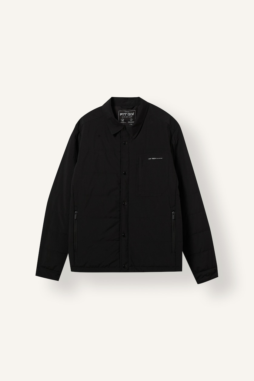 Erkek Siyah Su Geçirmez Slim Fit  Mont