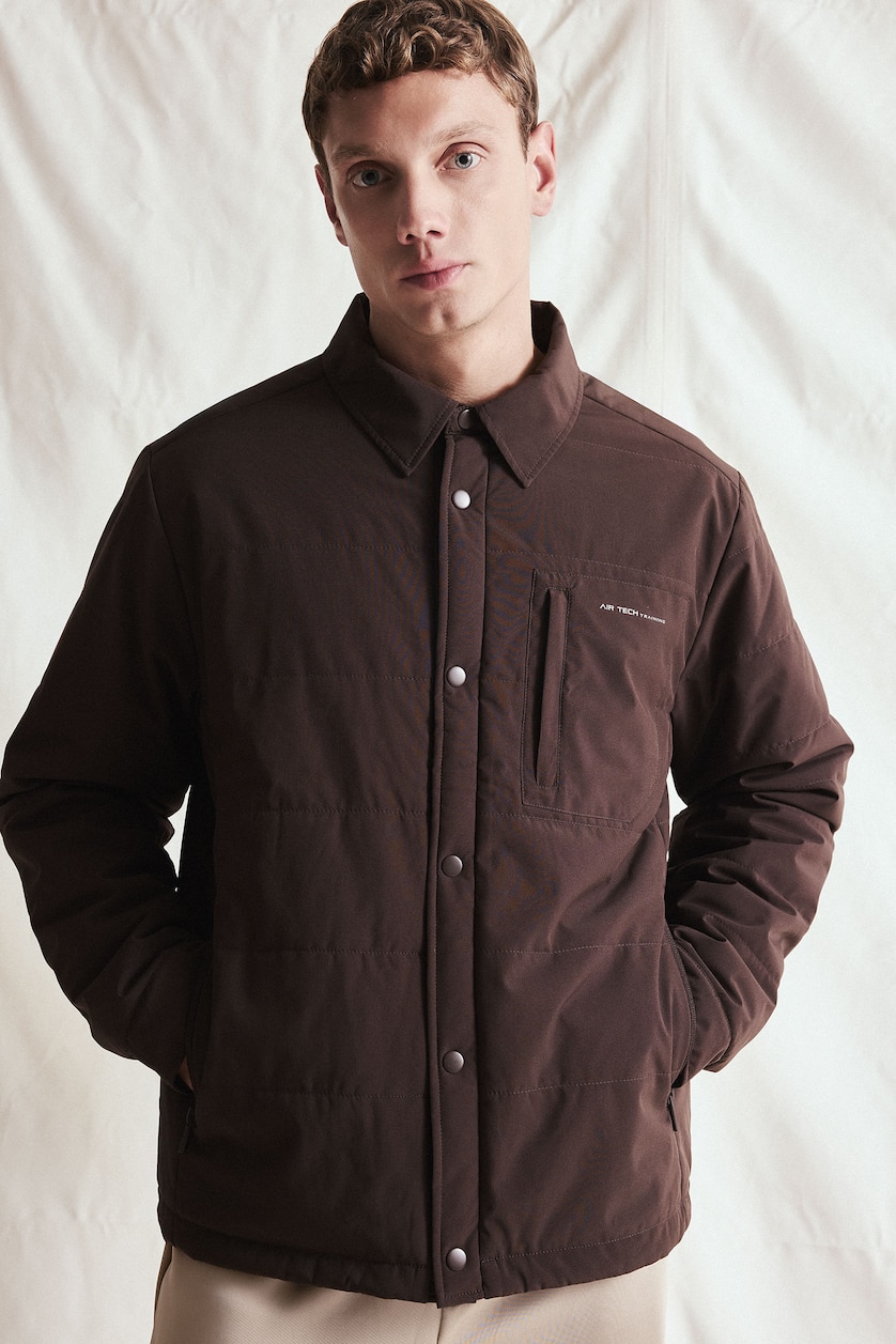 Men Brown Slim Fit Waterproof Jacket