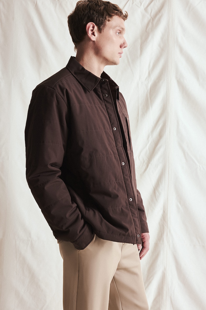 Men Brown Slim Fit Waterproof Jacket